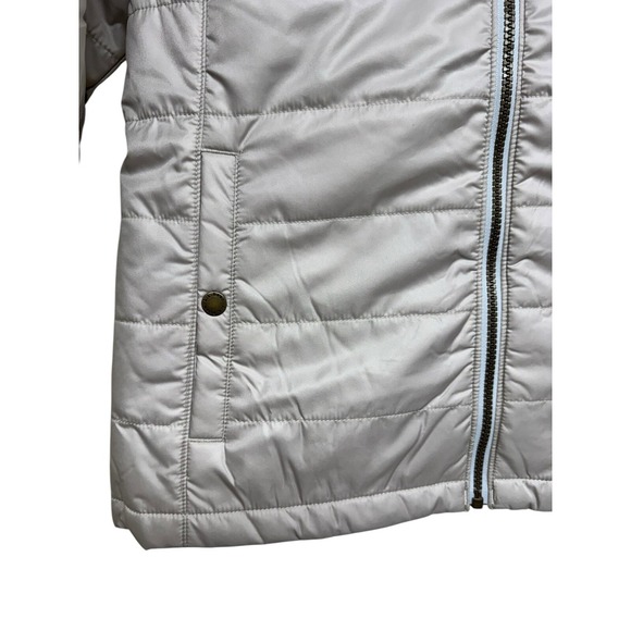 L.L. Bean Mountain Classic Puffer Jacket Taupe Brown/Gray Birch Women's Small - Picture 7 of 11